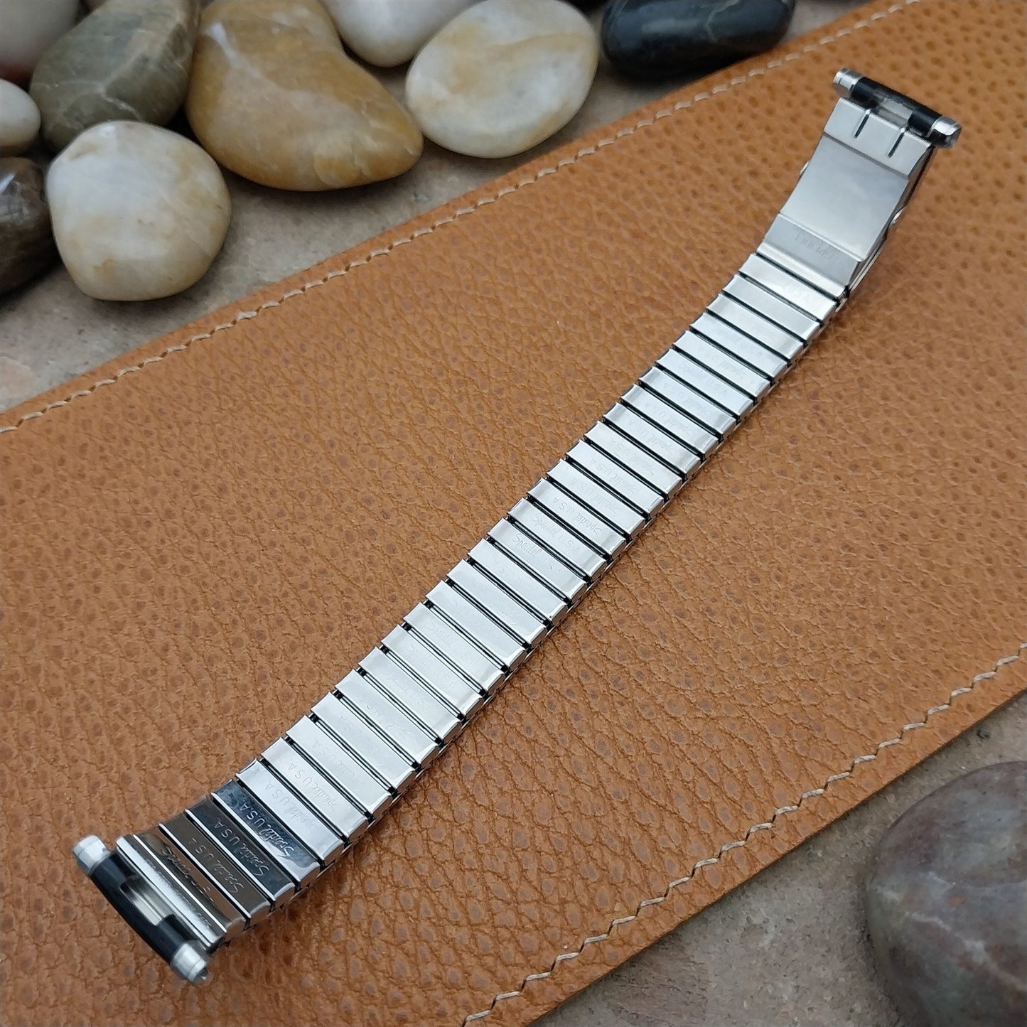 Speidel Romunda Perpetual Calendar Black & Stainless Steel Vintage Watch Band