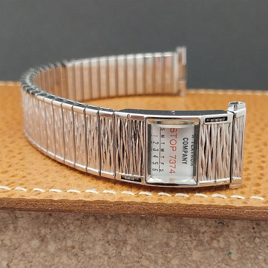 Speidel Valencia 1973/1974 Calendar Stainless Steel nos Vintage Watch Band