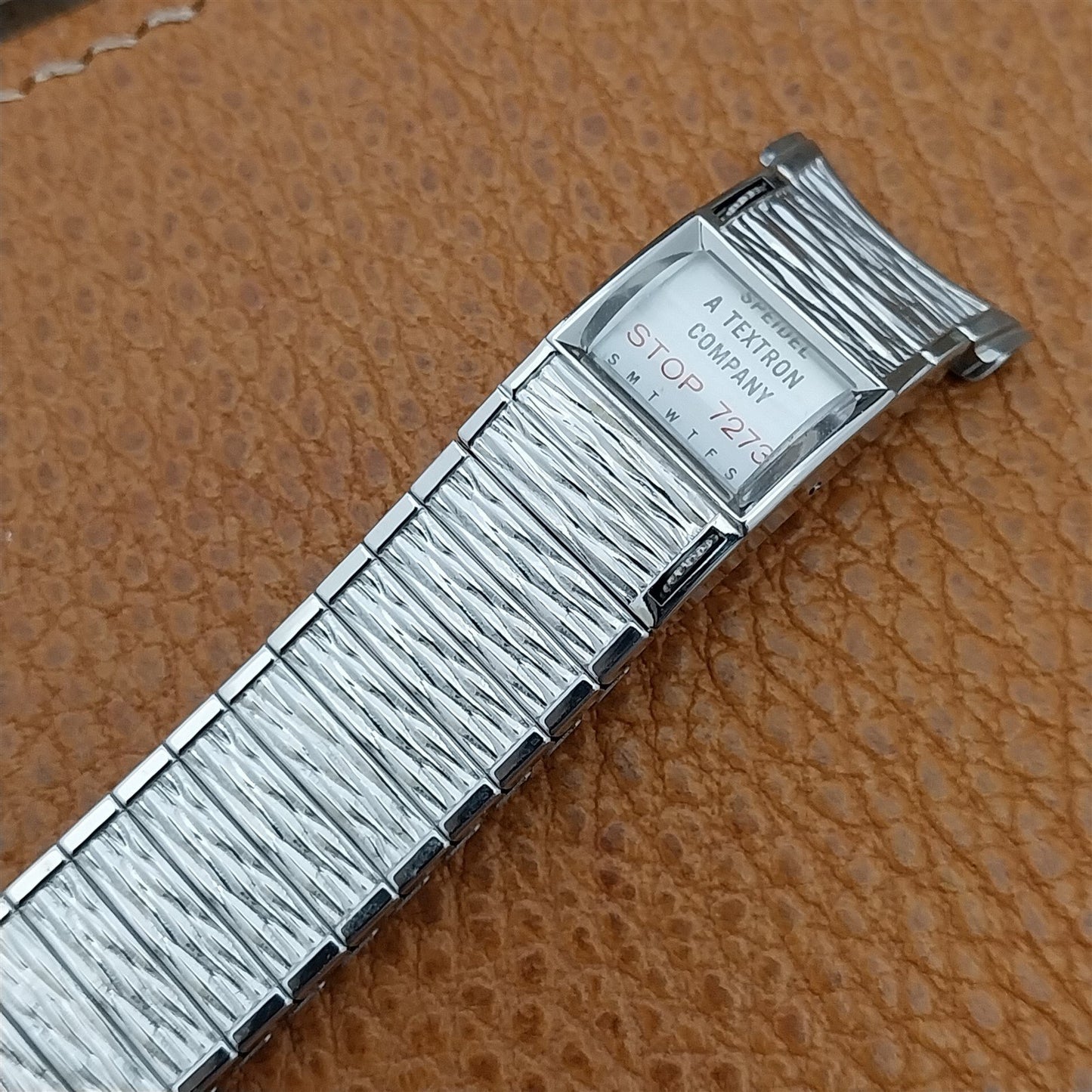 Long Speidel Valencia 72/73 Calendar Stainless Steel nos Vintage Watch Band