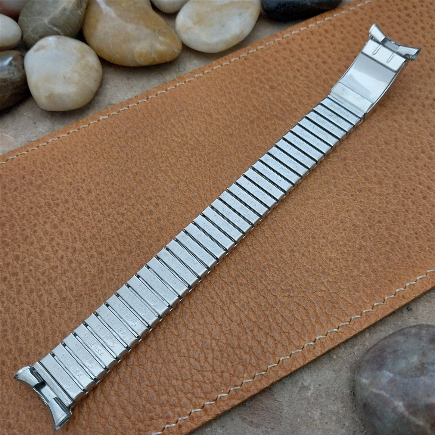 Long Speidel Valencia 72/73 Calendar Stainless Steel nos Vintage Watch Band