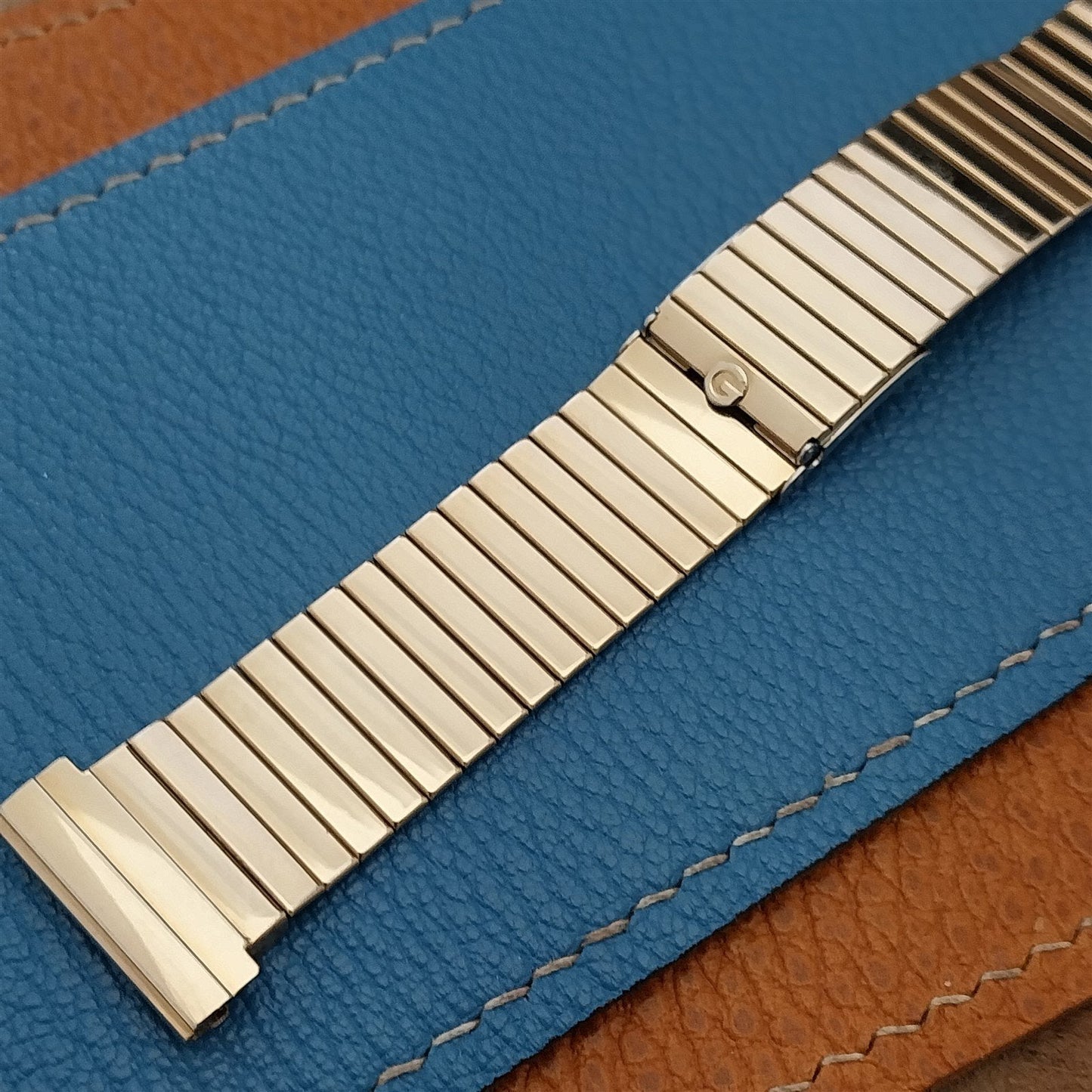 Gemex 10k Gold-Filled Classic Flip-Clasp 19mm 1950s Vintage Watch Band