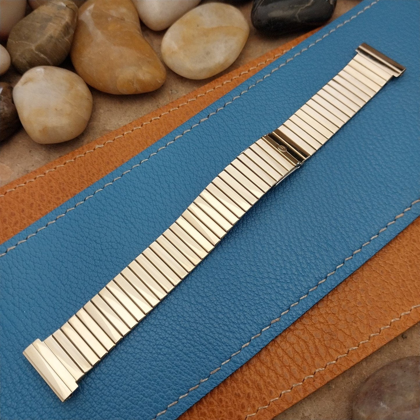 Gemex 10k Gold-Filled Classic Flip-Clasp 19mm 1950s Vintage Watch Band