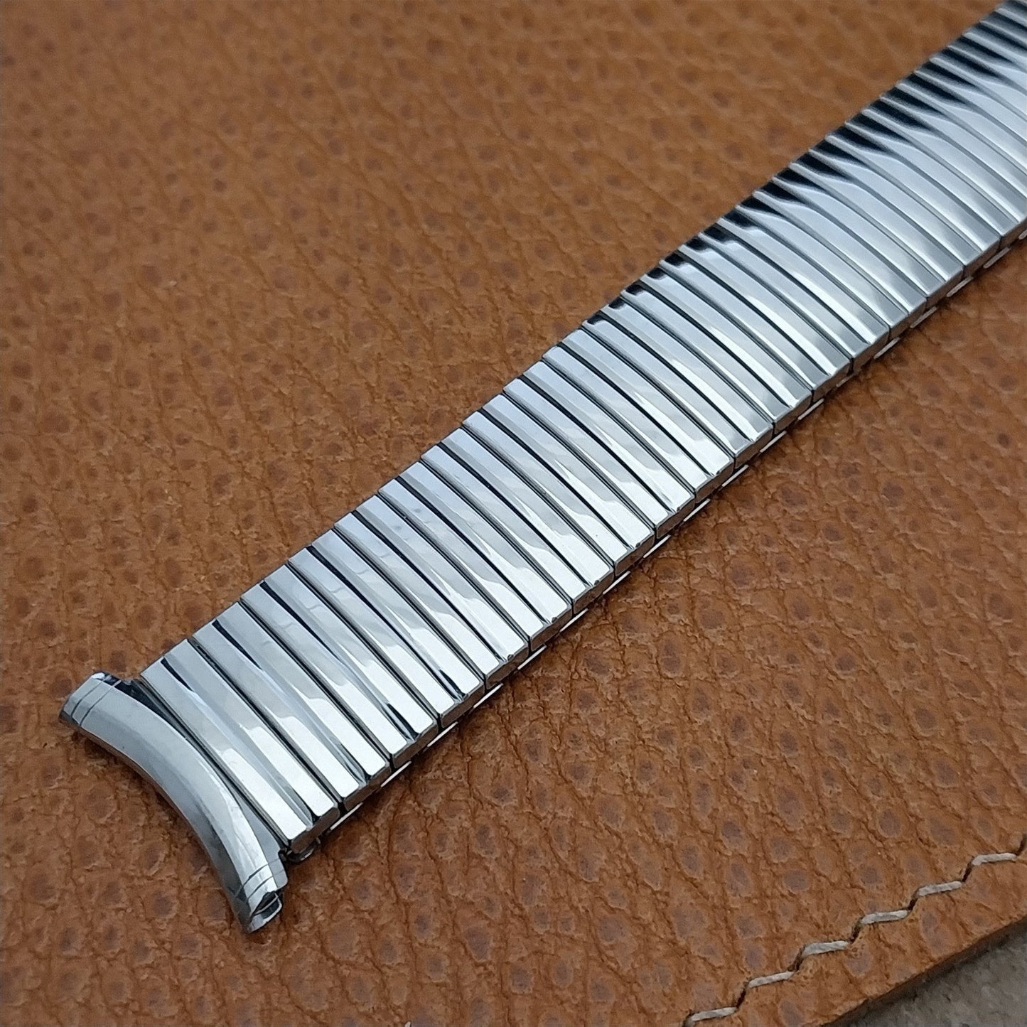 18mm 19mm Extra Long Stainless Steel Speidel 1969 Twistoflex Vintage Watch Band