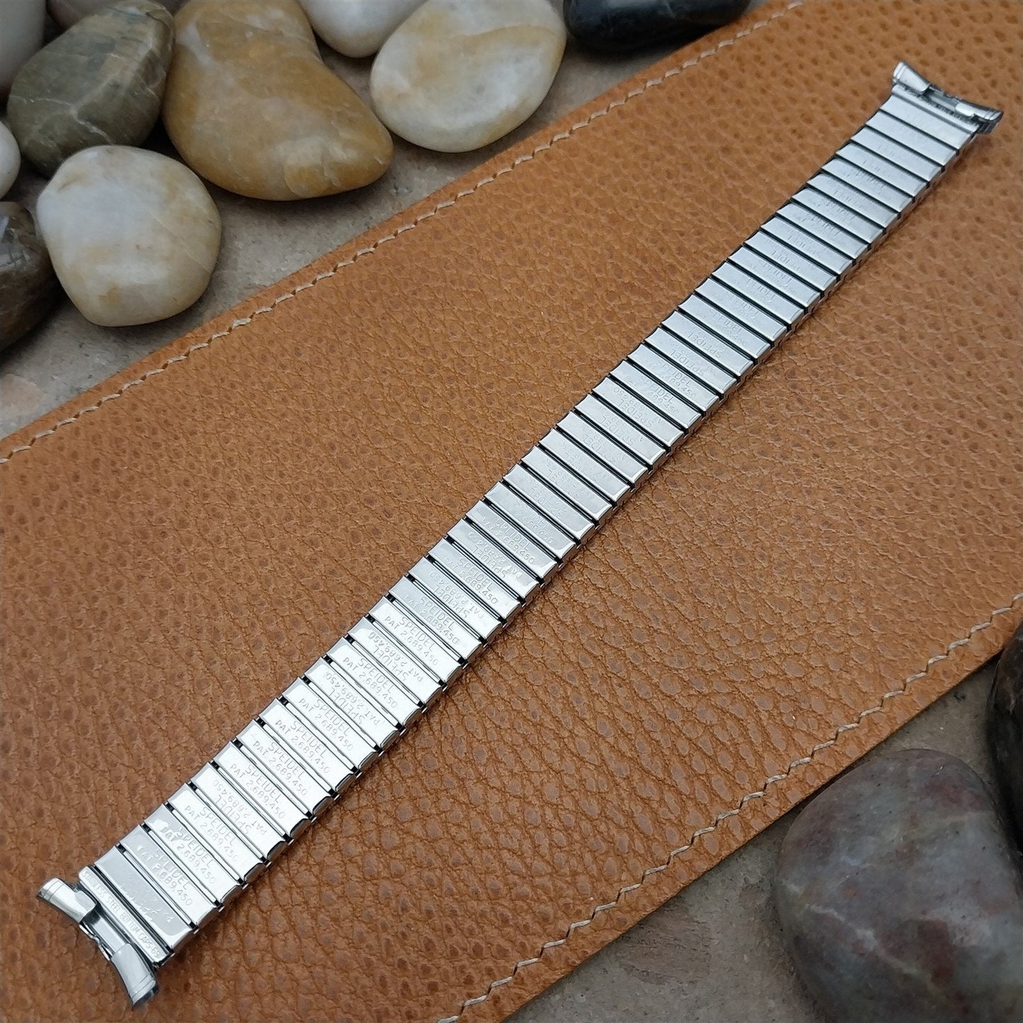 18mm 19mm Extra Long Stainless Steel Speidel 1969 Twistoflex Vintage Watch Band