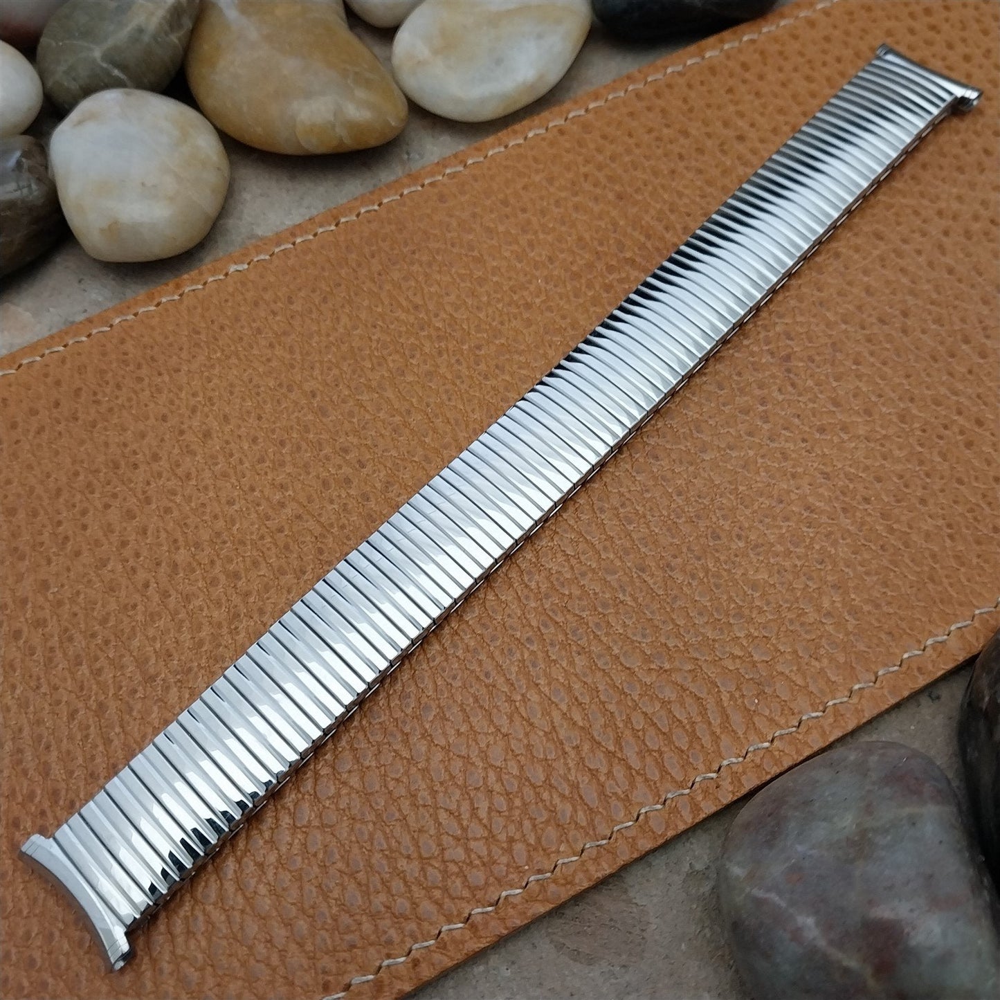 18mm 19mm Extra Long Stainless Steel Speidel 1969 Twistoflex Vintage Watch Band