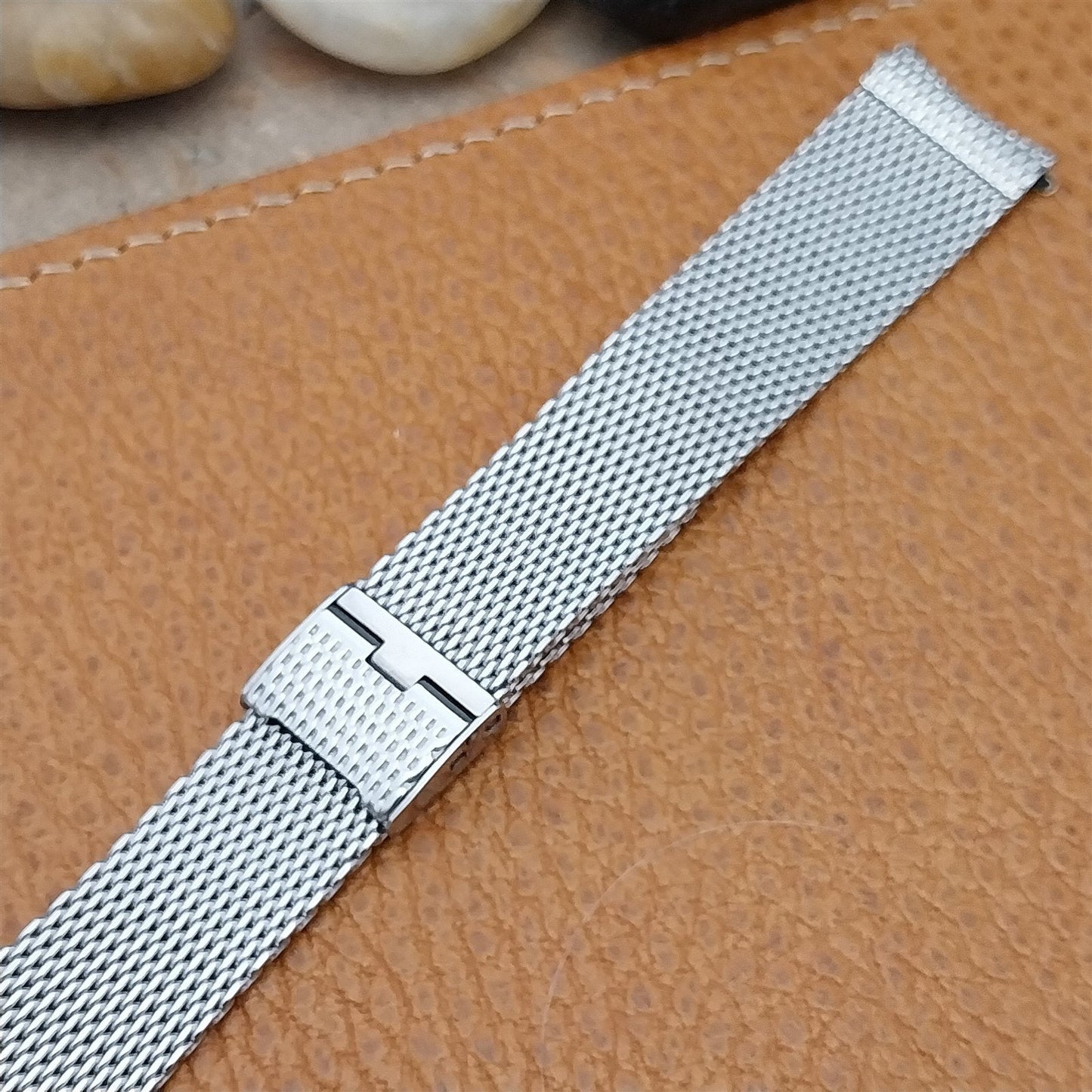 Long Stainless Steel Mesh JB Champion Perpetual Calendar 60s Vintage Watch Band