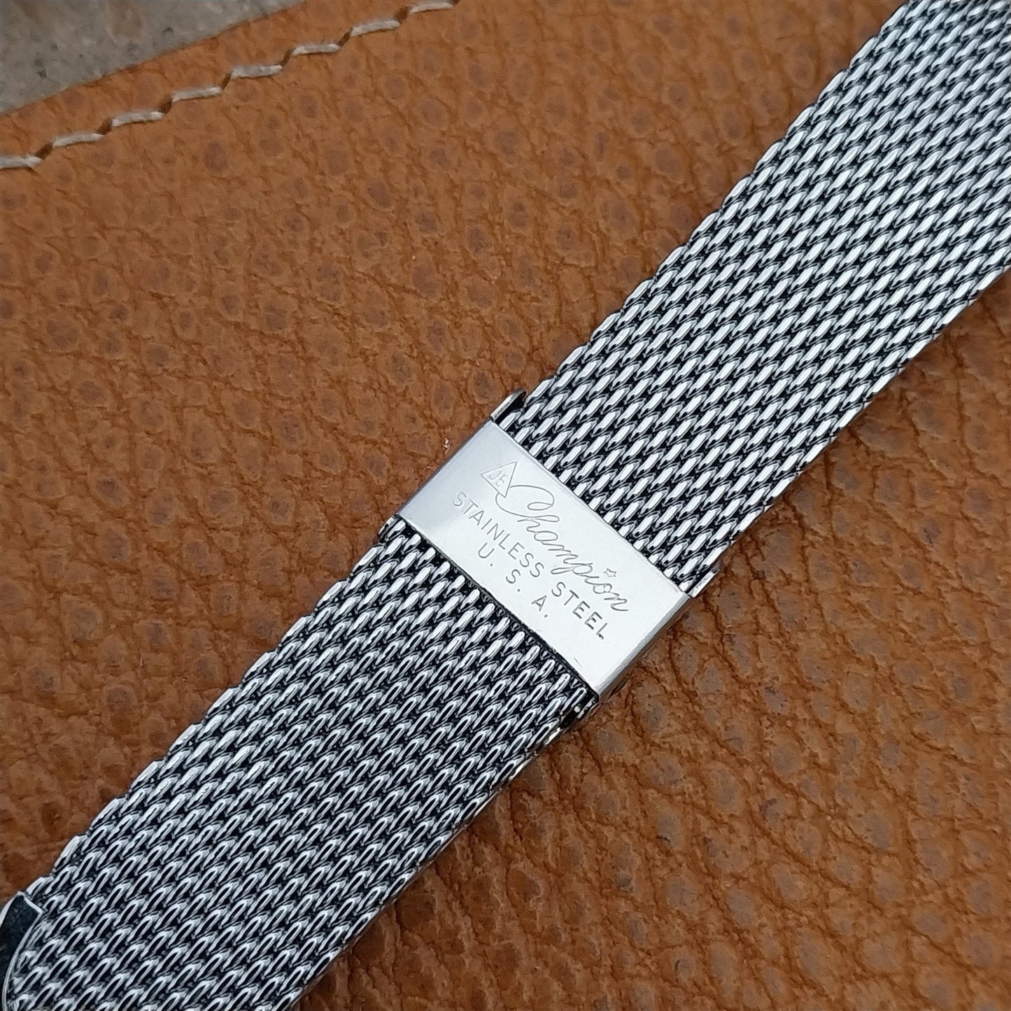 Long Stainless Steel Mesh JB Champion Perpetual Calendar 60s Vintage Watch Band