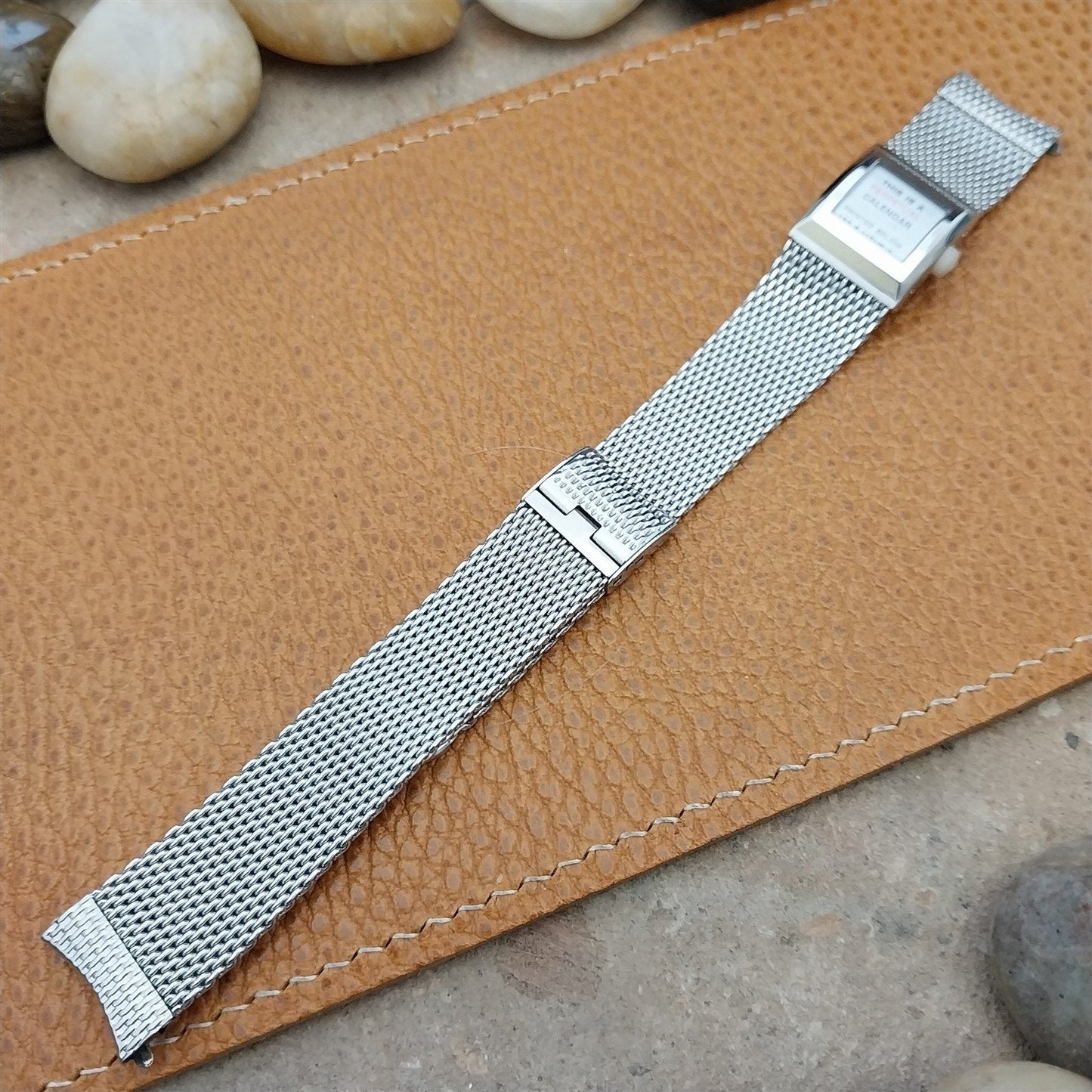 Long Stainless Steel Mesh JB Champion Perpetual Calendar 60s Vintage Watch Band