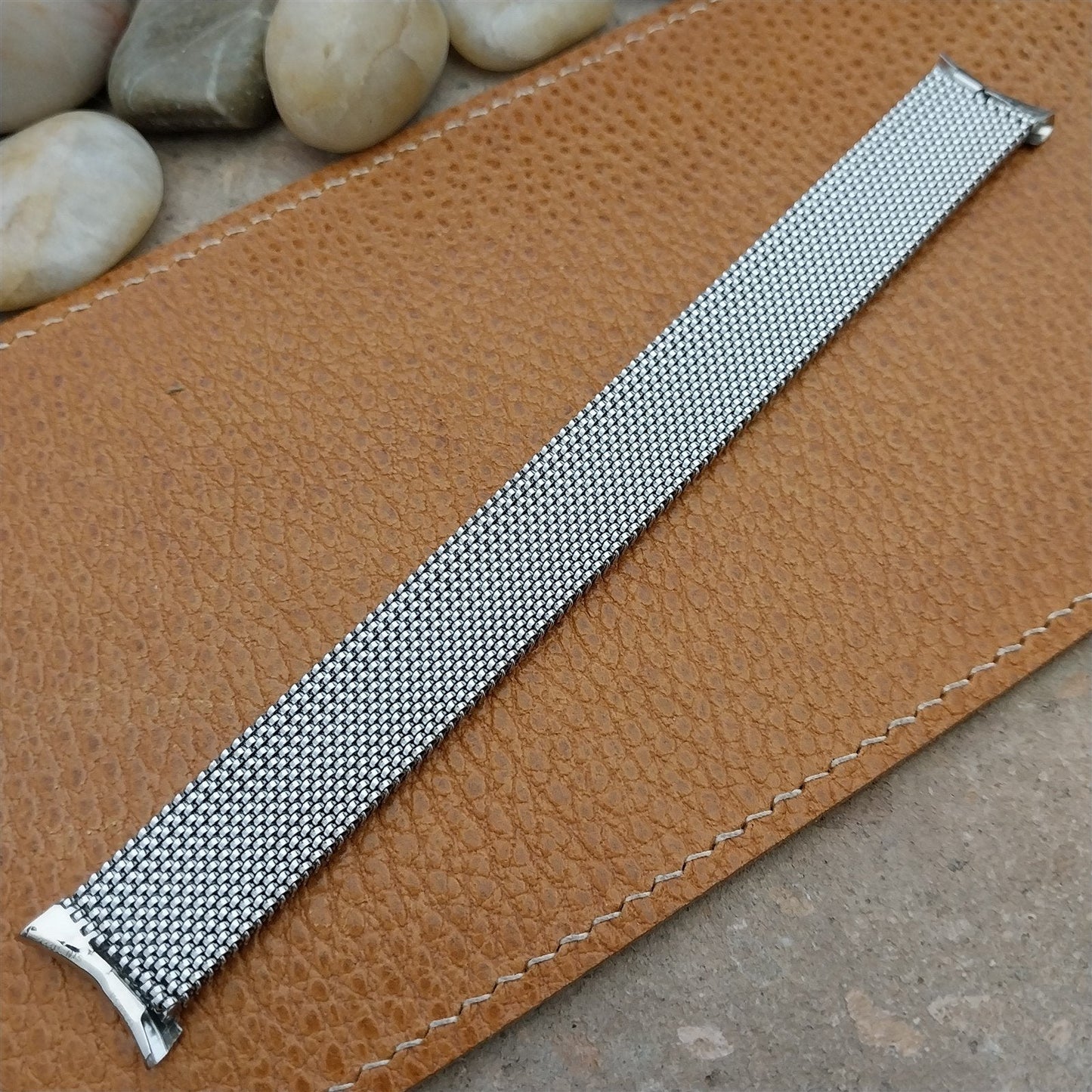 19mm 18mm 17mm Evinger Long Stainless Expansion Mesh Unused Vintage Watch Band