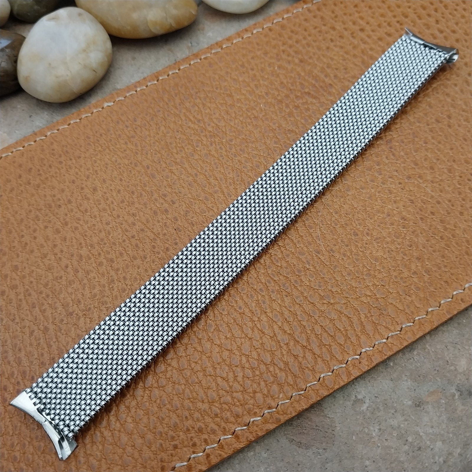 Evinger USA Long Stainless Steel Mesh Vintage Watch Band 19mm 18mm 16mm