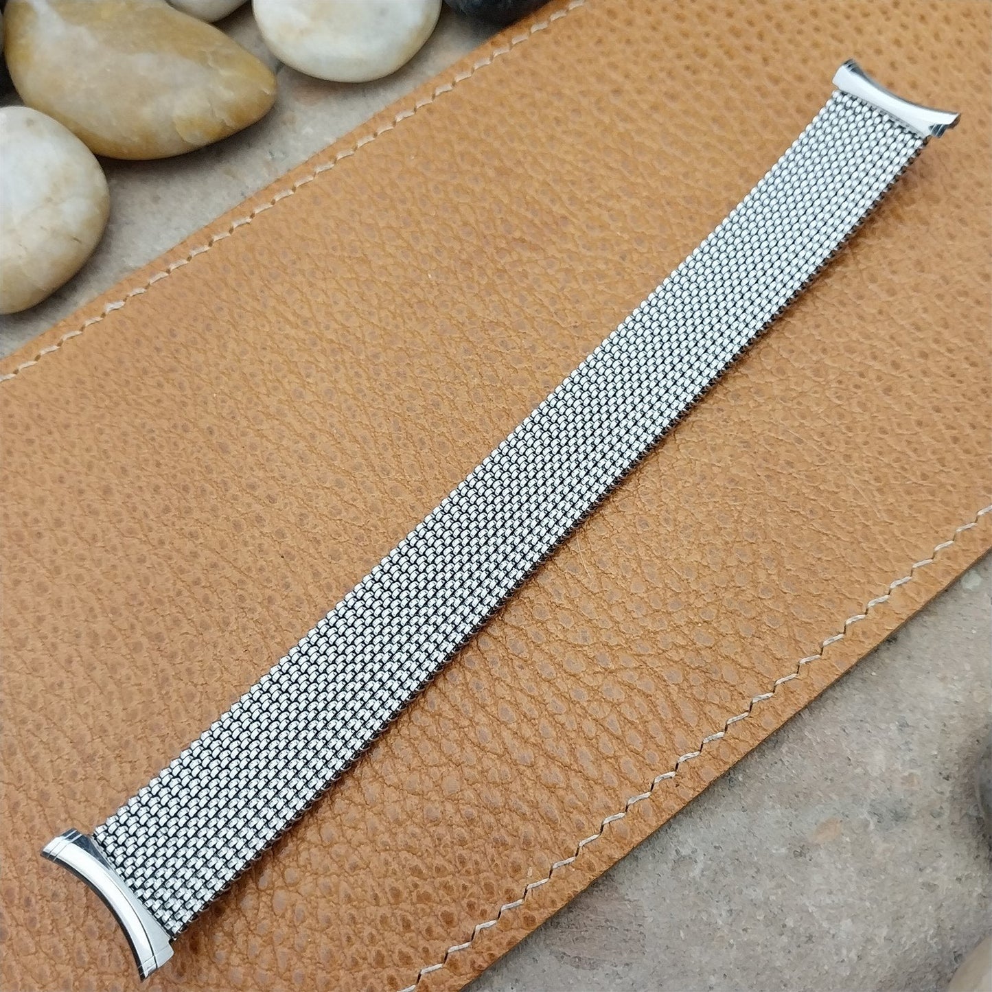 Evinger USA Long Stainless Steel Mesh Vintage Watch Band 19mm 18mm 16mm