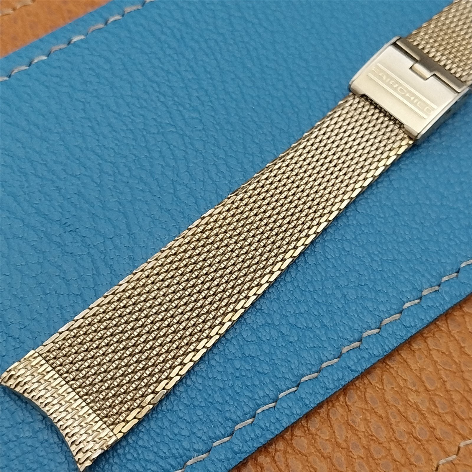 Fairchild LED Duchess USA 10k Yellow GOld RGP Mesh nos Vintage Watch Band