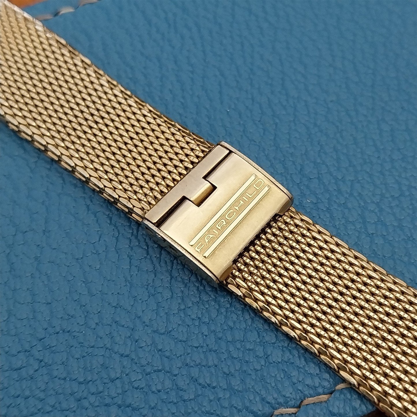 Fairchild LED Duchess USA 10k Yellow GOld RGP Mesh nos Vintage Watch Band
