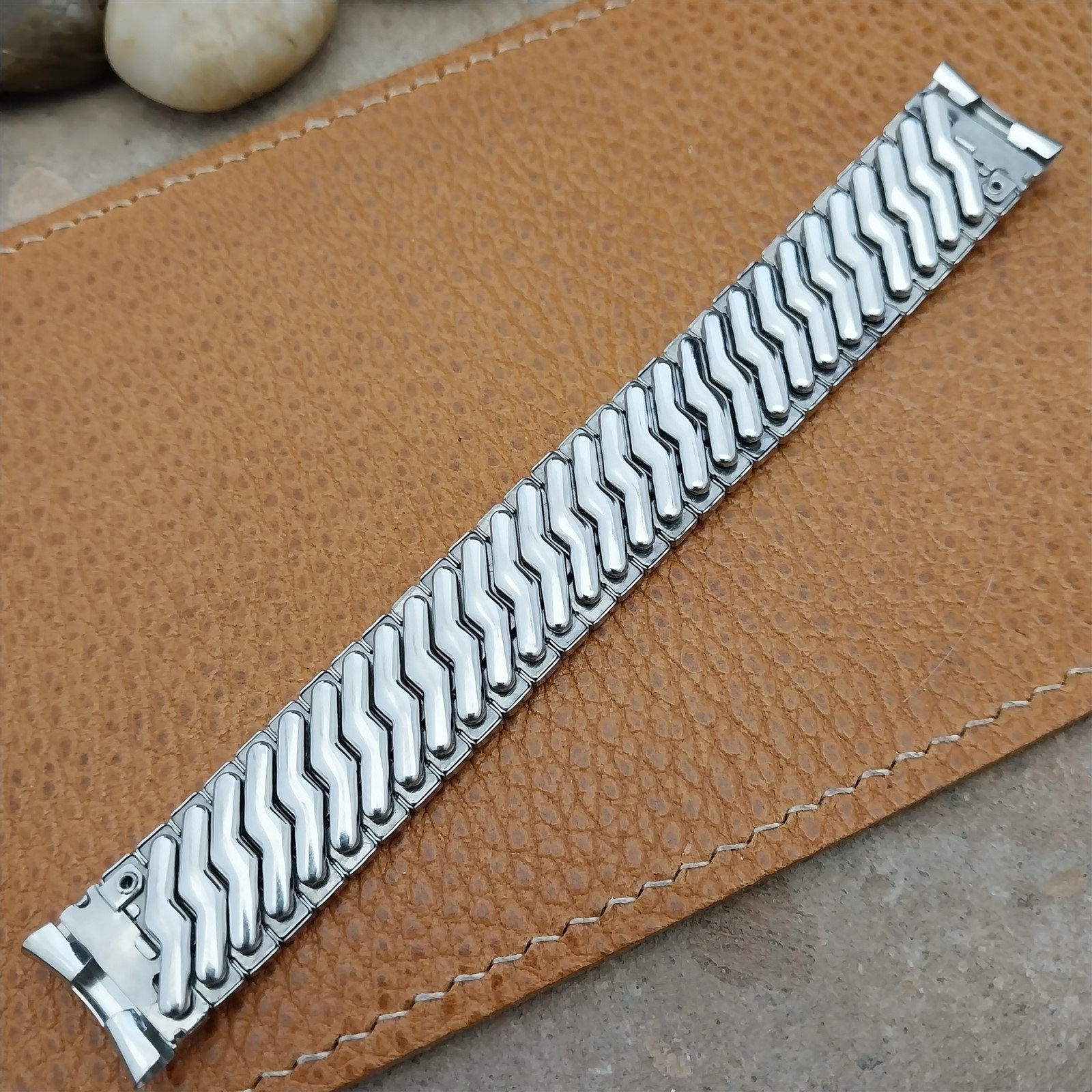 17.2mm 1950s Airflex USA Made Stainless Steel nos Vintage Watch Band