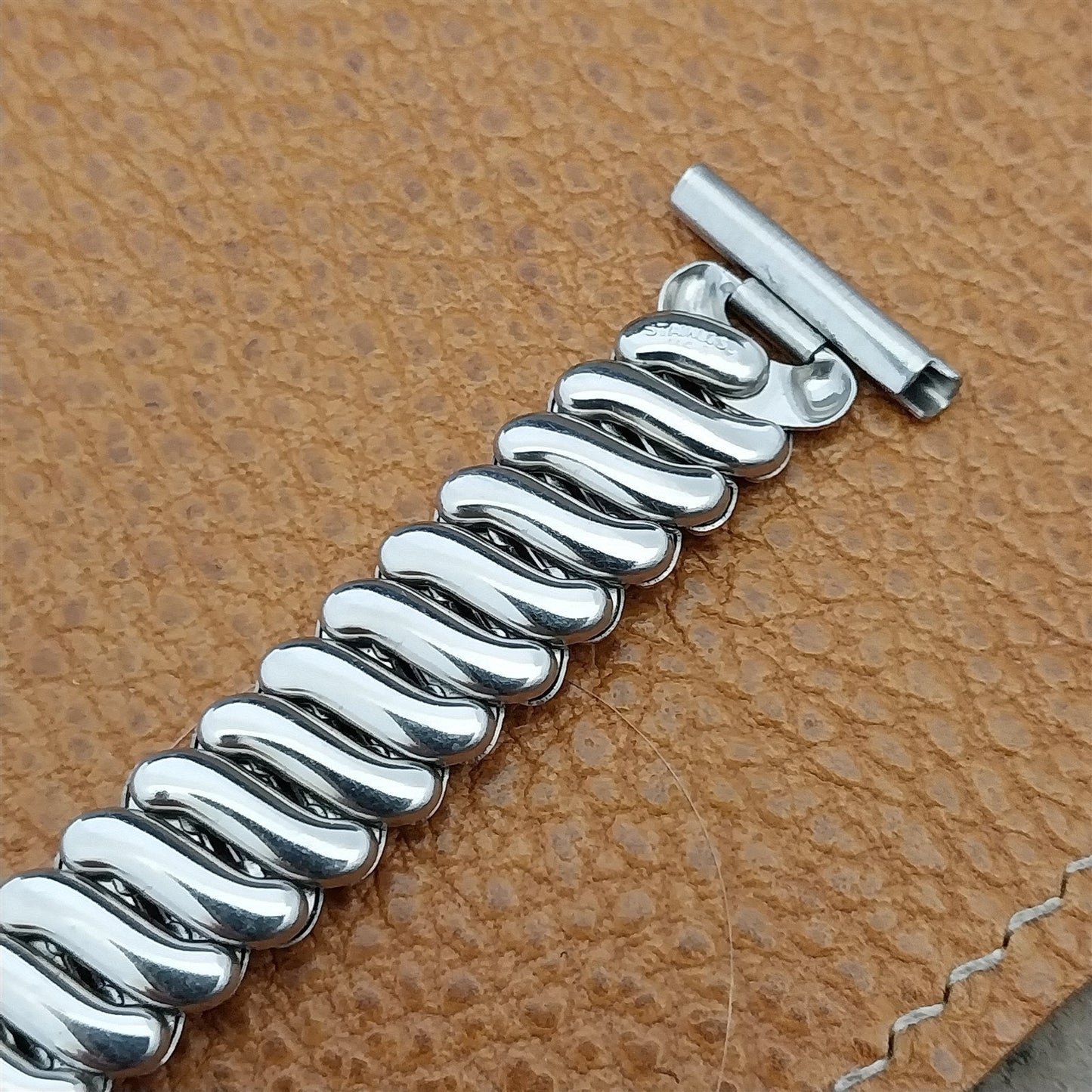 1950 Baylor Stainless Steel Overhand Short 19mm 18mm 16mm Vintage Watch Band