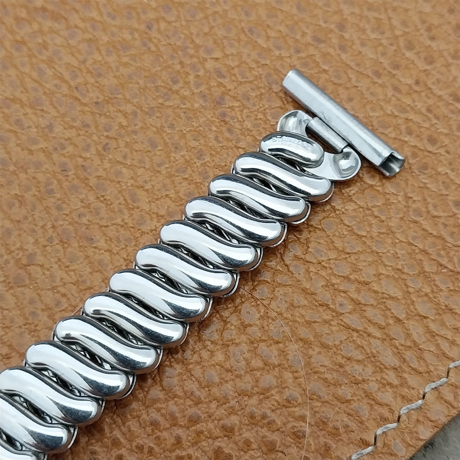 1950 Baylor Stainless Steel Overhand Short 19mm 18mm 16mm Vintage Watch Band