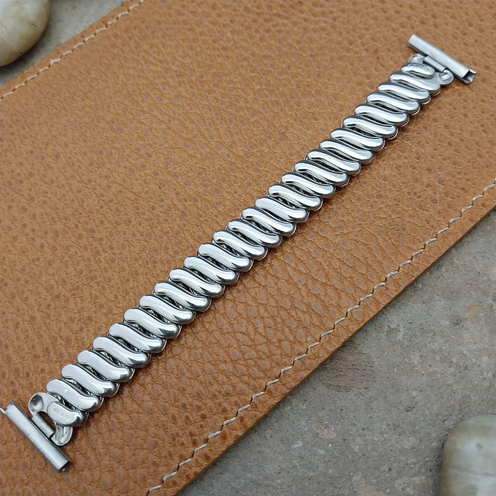 1950 Baylor Stainless Steel Overhand Short 19mm 18mm 16mm Vintage Watch Band