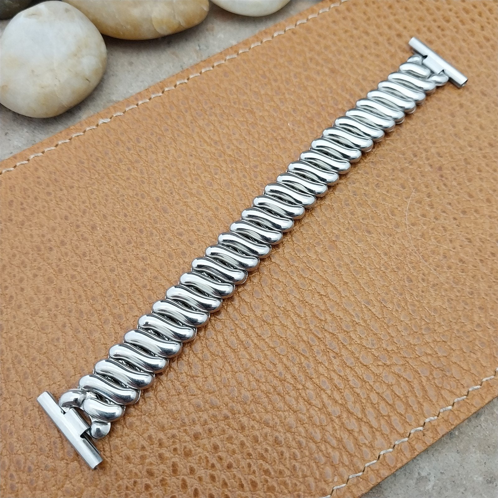 1950 Baylor Stainless Steel Overhand Short 19mm 18mm 16mm Vintage Watch Band