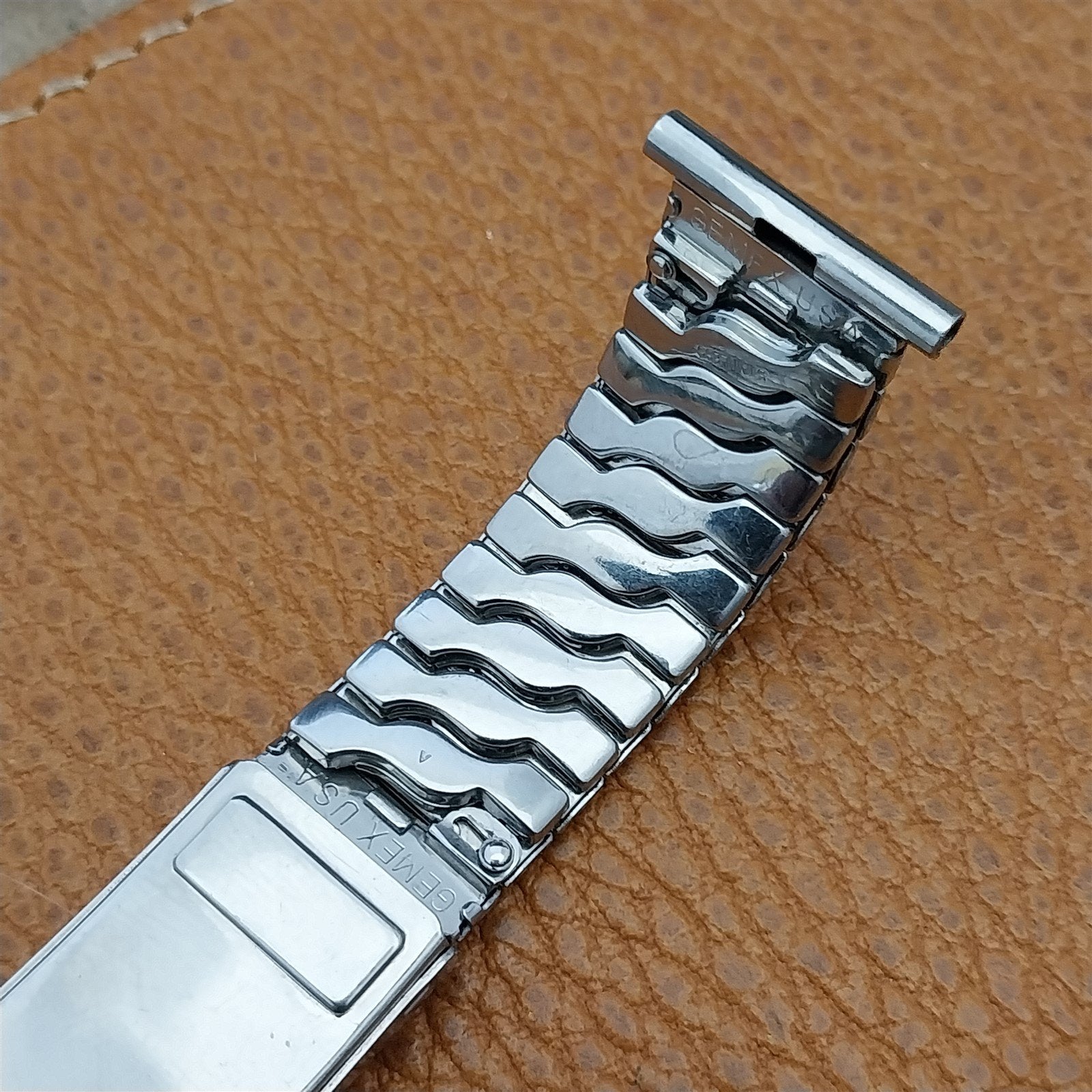 1950s Stainless Steel Gemex Mint or Meds 19mm 18mm 17mm nos Vintage Watch Band