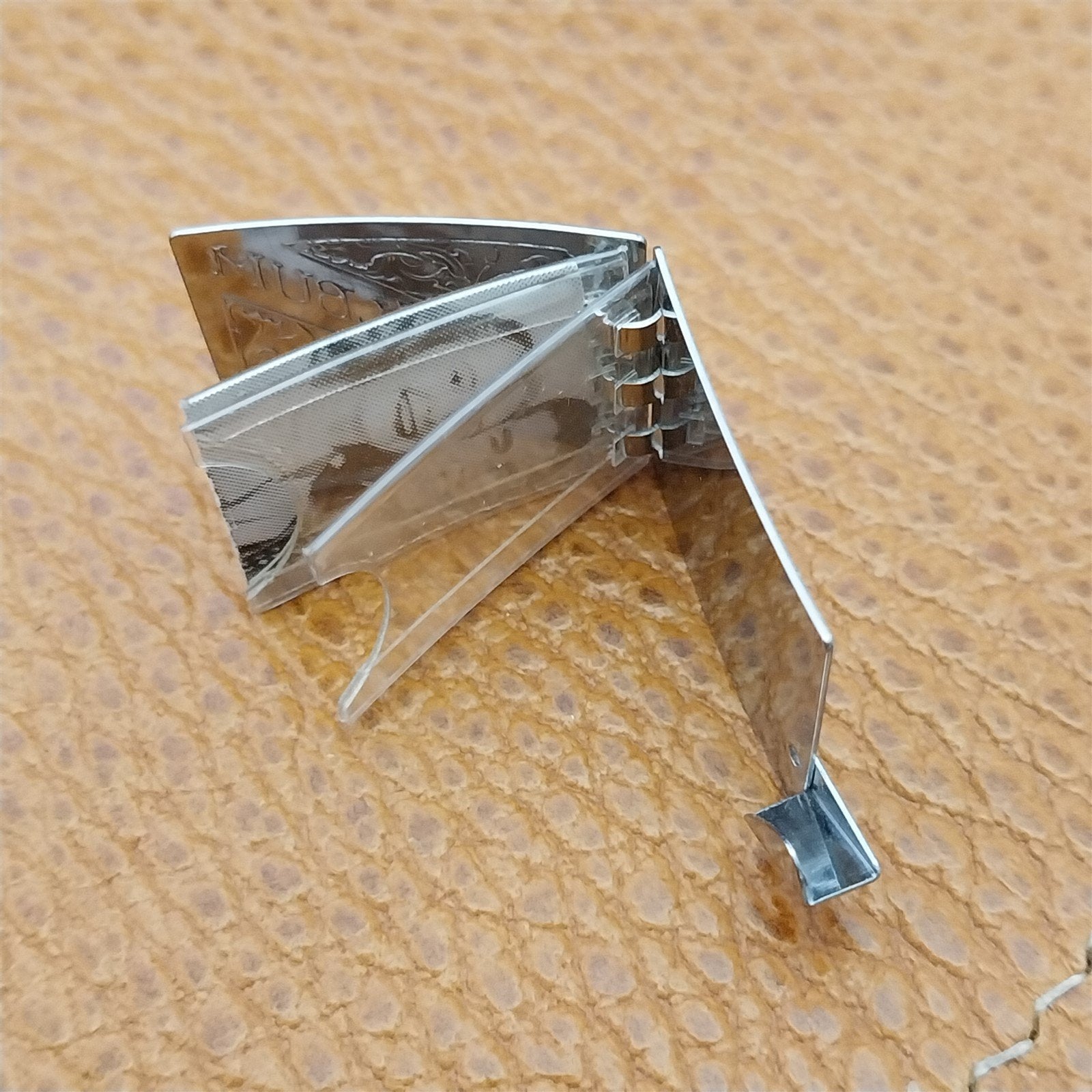 1950s Wide Stainless Steel Gemex 19mm 18mm 17mm Photo Album Vintage Watch Band