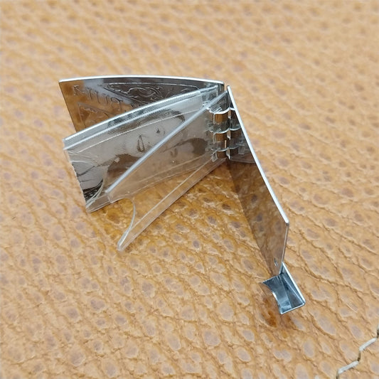 1950s Wide Stainless Steel Gemex 19mm 18mm 17mm Photo Album Vintage Watch Band