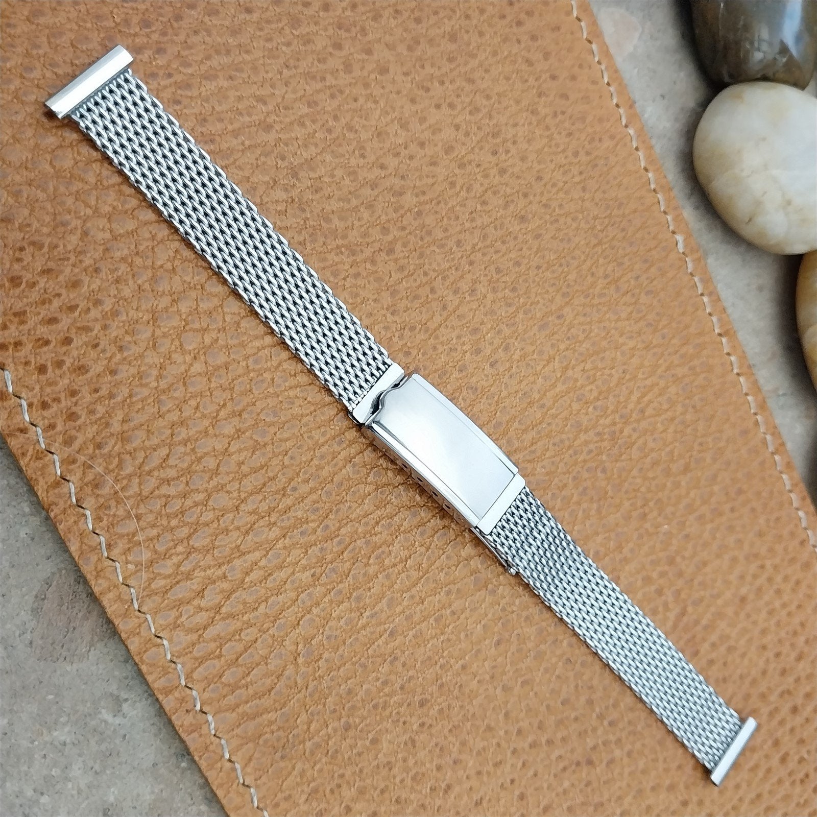 JB Champion Womens Stainless Steel Mesh 1/2" nos Unused 1960s Vintage Watch Band
