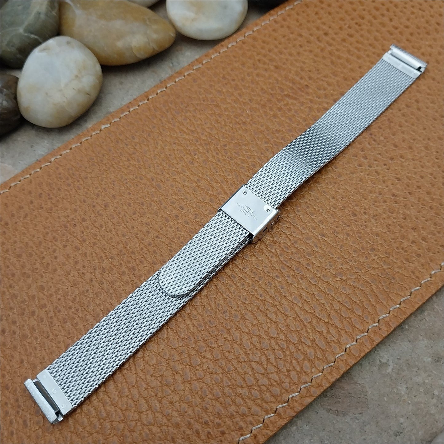 1970s 14mm Seiko Womens Stainless Steel Mesh B554SX Unused Vintage Watch Band