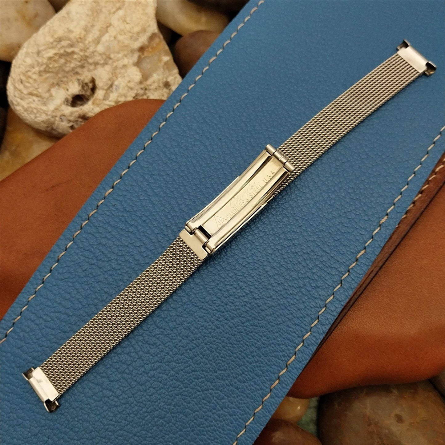 14mm JB Champion Womens Stainless Steel Mesh nos 1960s Vintage Watch Band