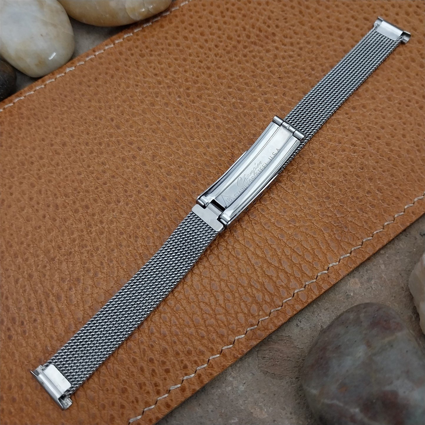 13mm JB Champion Womens Stainless Steel Mesh Unused nos 1960s Vintage Watch Band