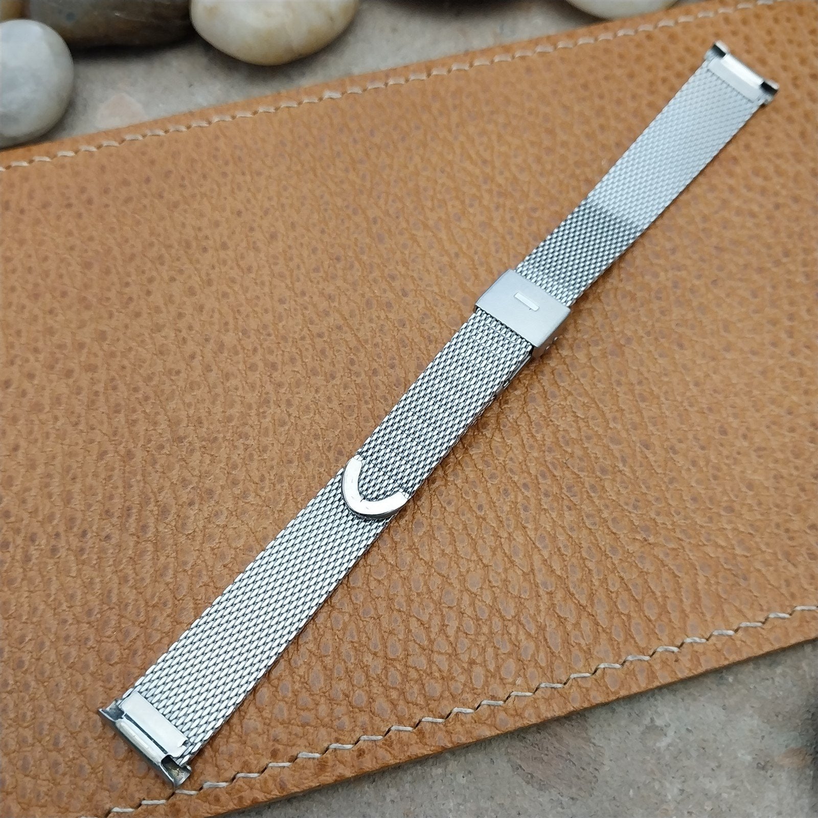 JB Champion Womens Stainless Steel Mesh 1/2" nos 1960s Vintage Watch Band