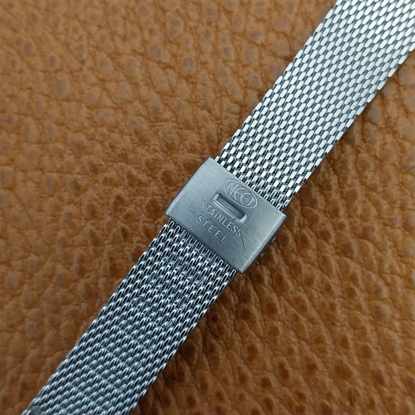 JB Champion Womens Stainless Steel Mesh 1/2" nos 1960s Vintage Watch Band