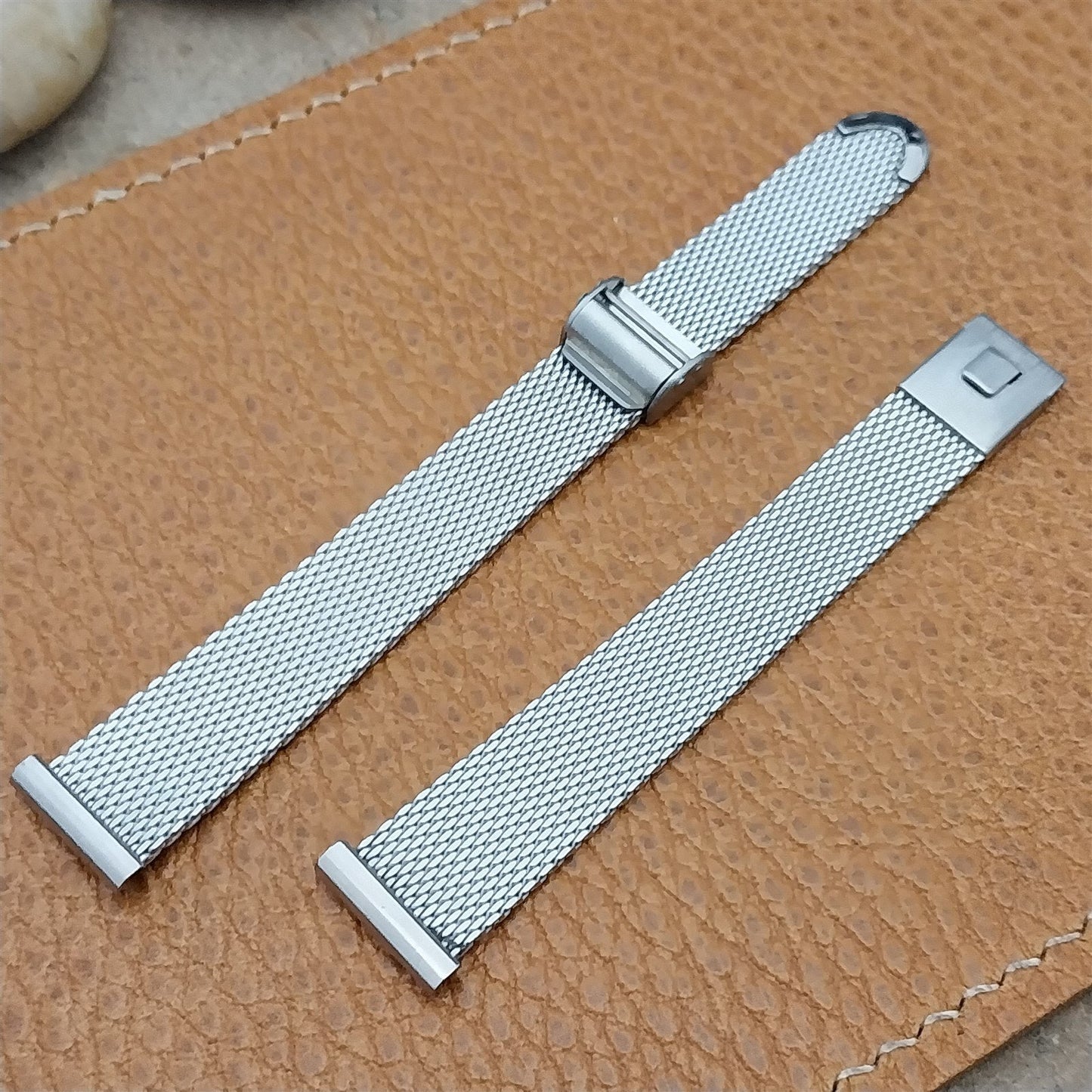 JB Champion Womens Stainless Steel Mesh 1/2" nos 1960s Vintage Watch Band