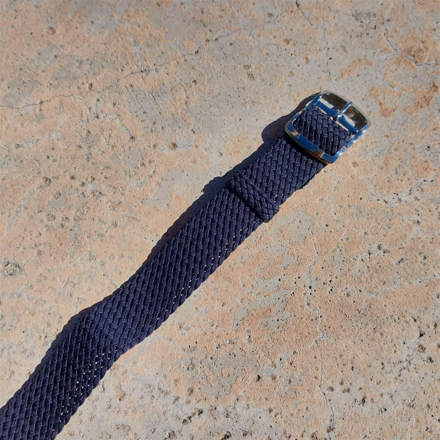 16mm Perlon Mesh Dark Blue Diver German 1960s Unused Vintage Watch Band