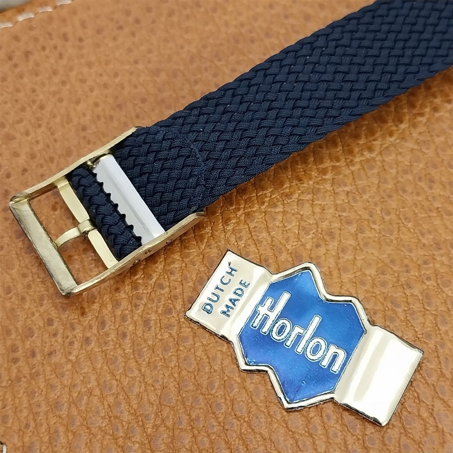 Vintage Perlon Mesh 18mm Dark Blue Classic Single Pass Unused 1960s Watch Band