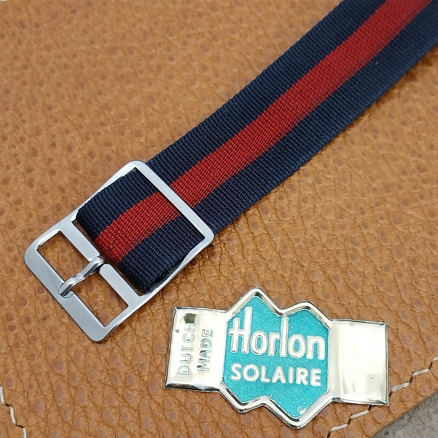 Vintage Striped Perlon 18mm Horlon Classic Single Pass Unused 1960s Watch Band