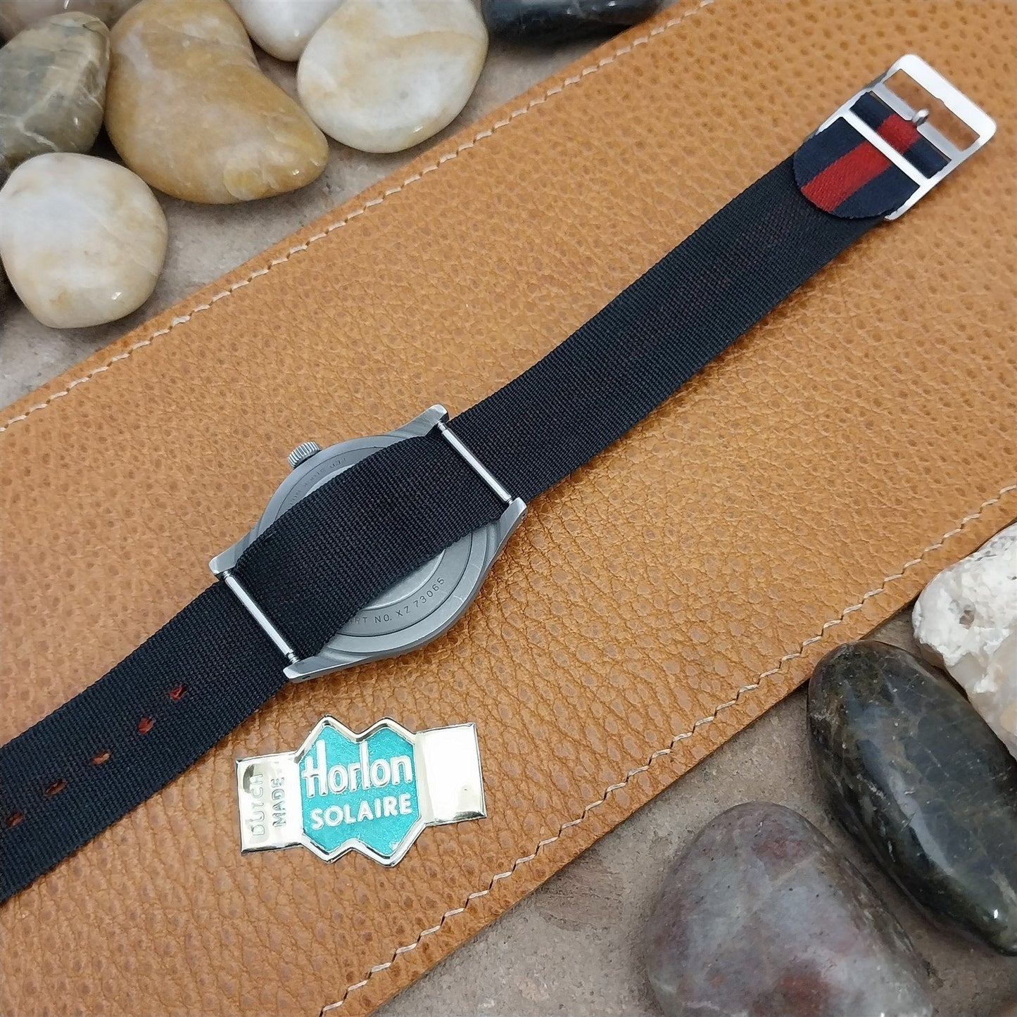 Vintage Striped Perlon 18mm Horlon Classic Single Pass Unused 1960s Watch Band