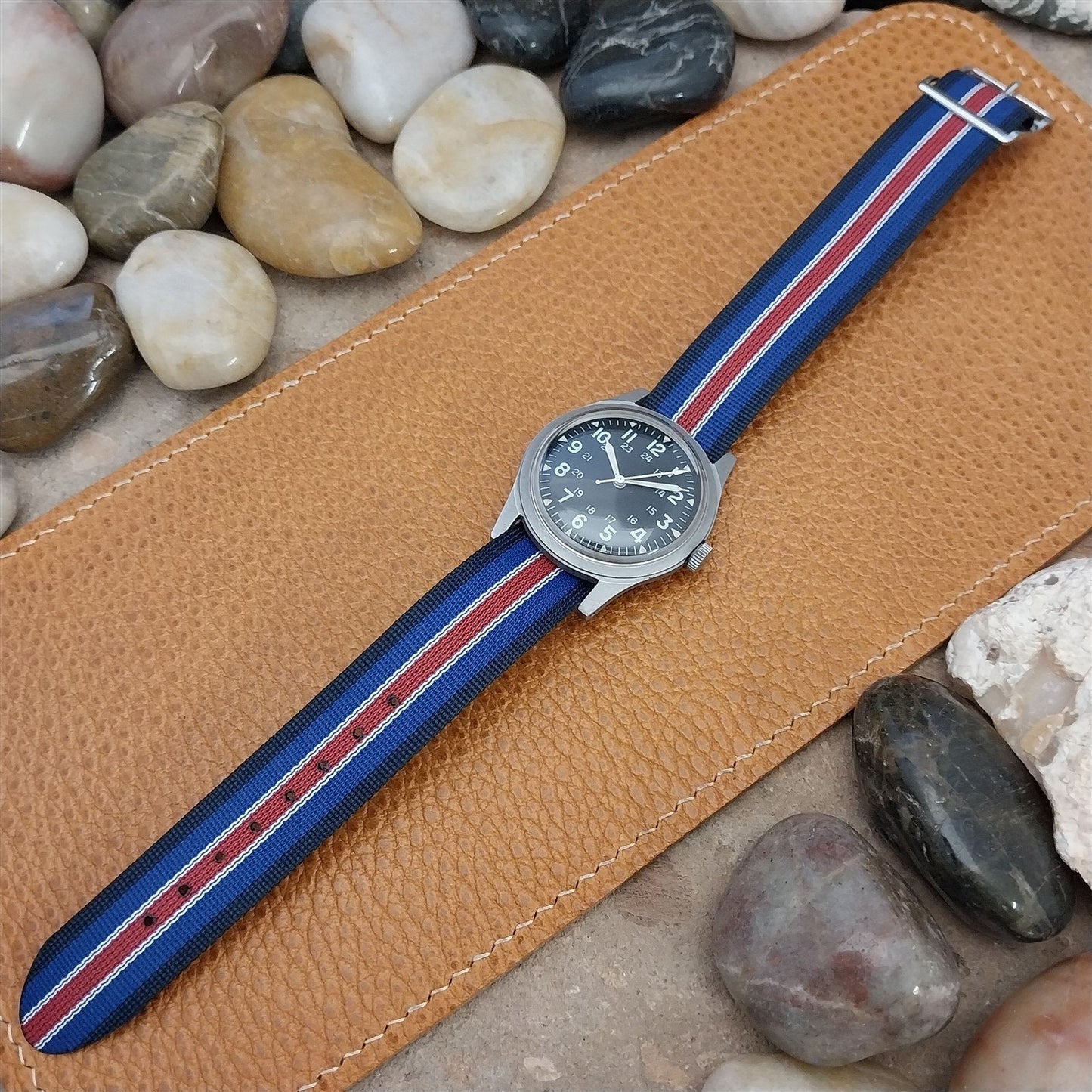 Vintage Reversible Perlon 18mm Horlon Classic Single Pass 60s Unused Watch Band