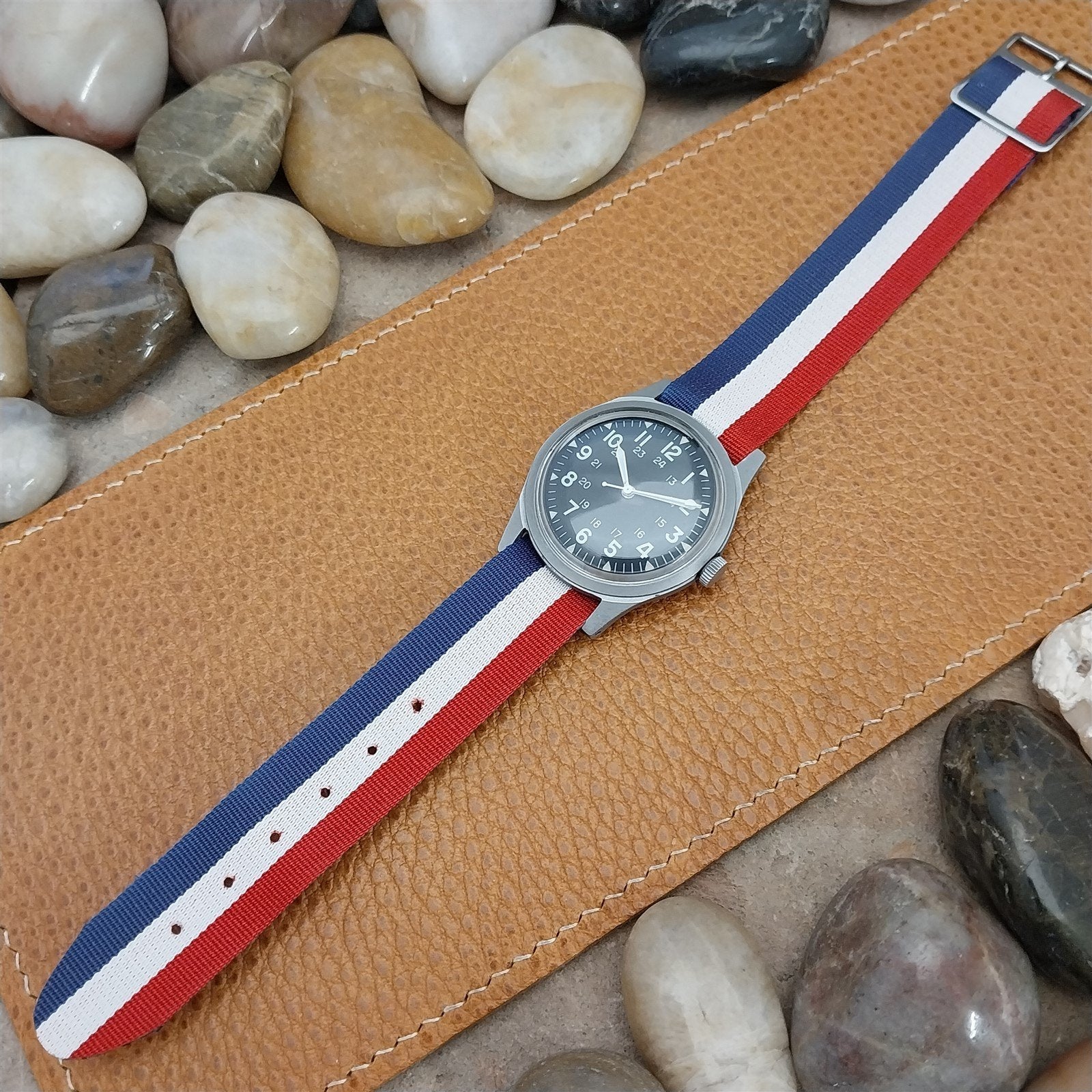 Vintage 18mm Reversible Perlon Classic Single Pass 1960s Unused NOS Watch Band