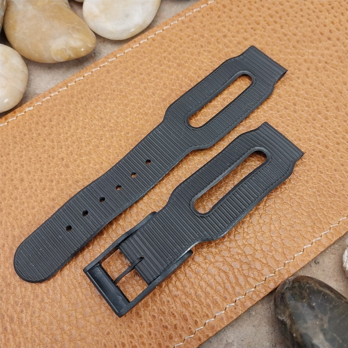 18mm Blue 1960s-1970s Space Age Mod Diver Swiss nos Vintage Watch Band