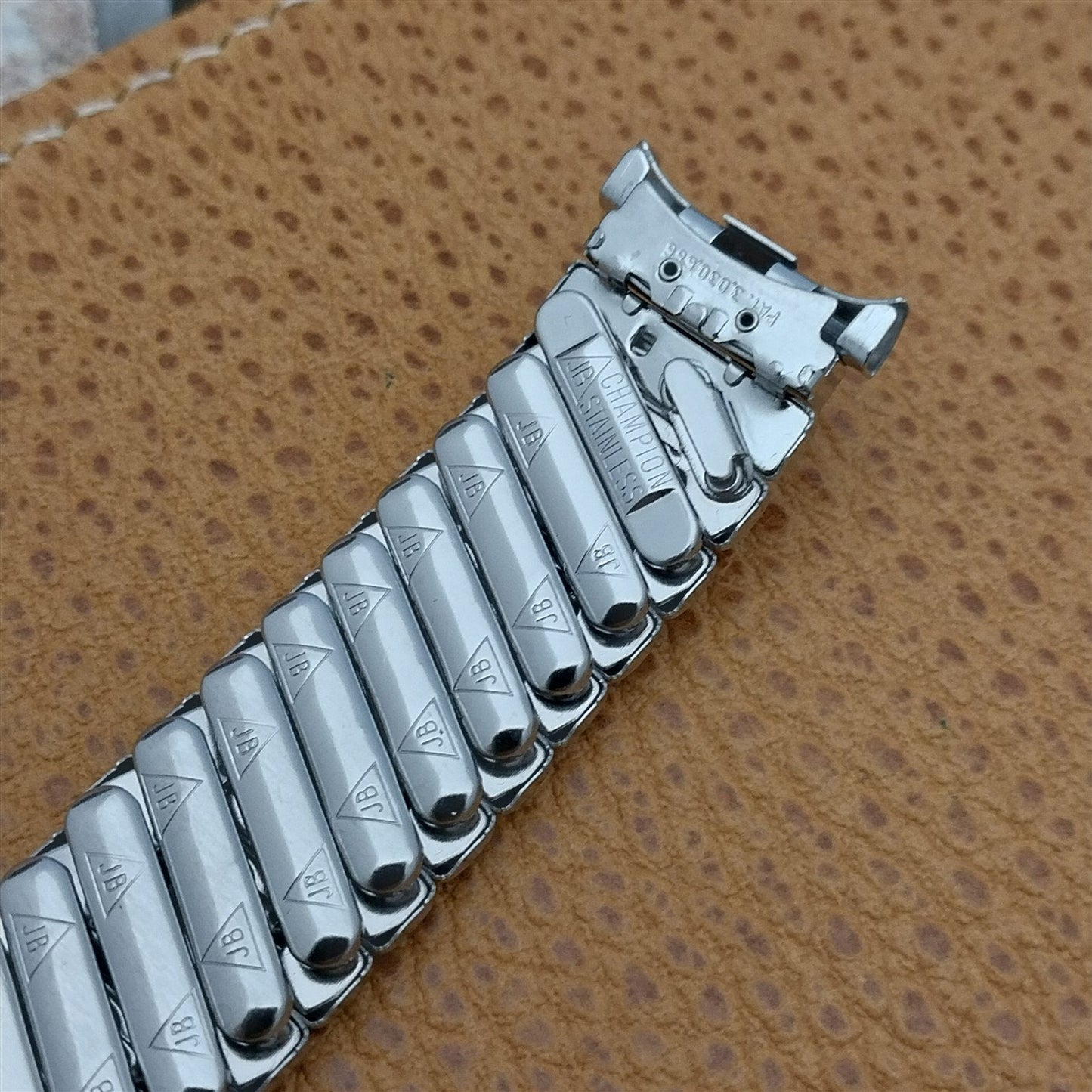 18mm 16mm 19mm JB Champion USA Stainless Steel Unused 1960s Vintage Watch Band