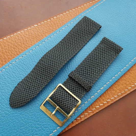 Gray Perlon Mesh 2-piece 20mm 1960s nos Vintage Field Watch Strap