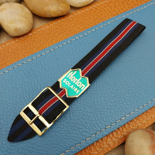 Vintage 18mm Horlon Reversible Perlon Stripe Classic Single Pass 60s Watch Band