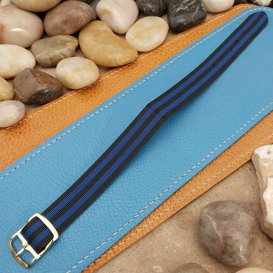 16mm 1960s Perlon Vintage Watch Band Regimental Divers Watch Strap 5/8"