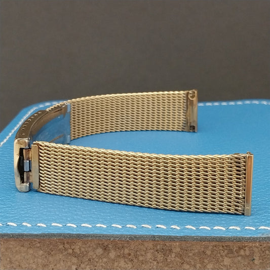 Vintage 17.2mm Gold Filled Mesh JB Champion Unused Classic nos 1960s Watch Band