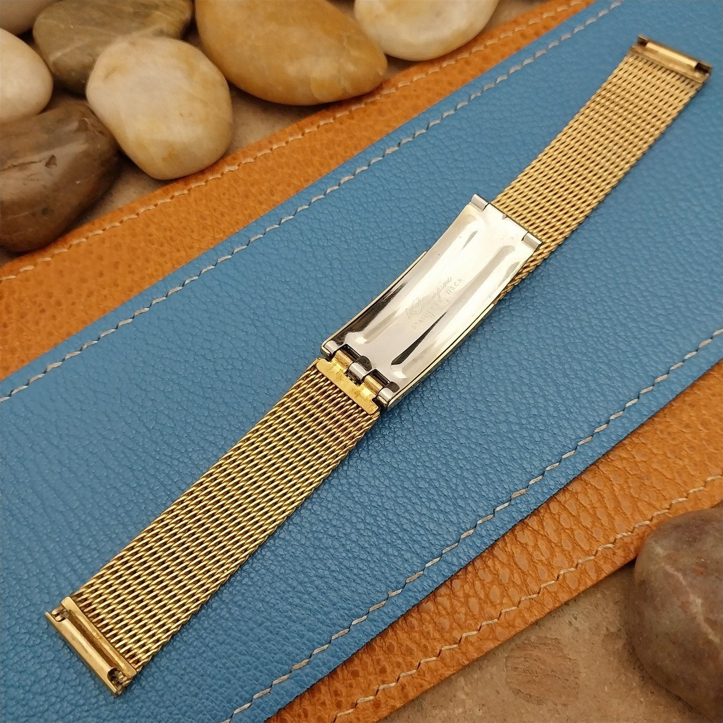 Vintage 17.2mm Gold Filled Mesh JB Champion Unused Classic nos 1960s Watch Band