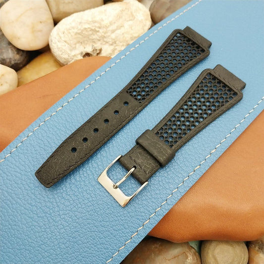 Vintage 18mm Skindiver Black Golay Playa Swiss Unused Classic 1970s Watch Strap