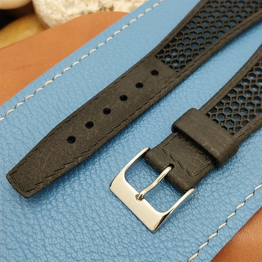 Vintage 18mm Skindiver Black Golay Playa Swiss Unused Classic 1970s Watch Strap