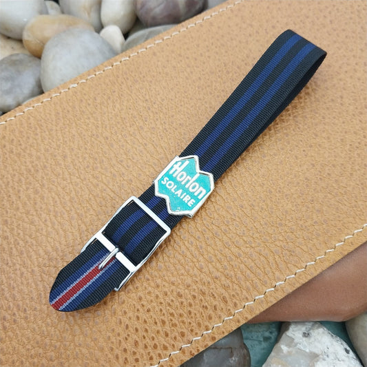 16mm 1960s Reversible Perlon Vintage Watch Band Regimental Dive Watch Strap