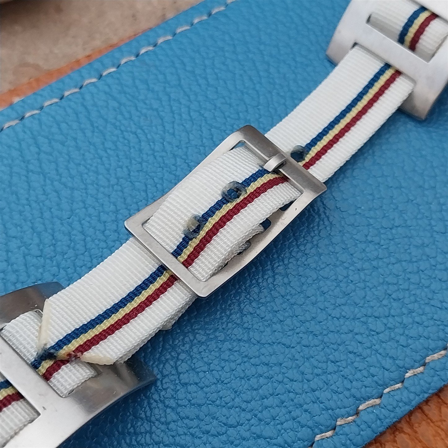 Vintage 19mm Stainless Steel & Nylon JB Champion nos Classic 1960s Watch Band