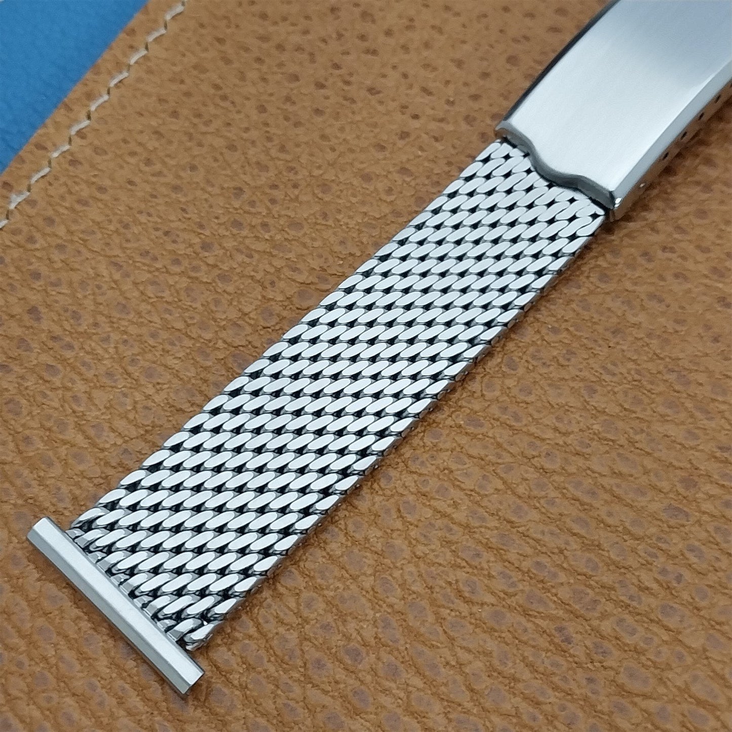 Vintage Stainless Steel Thick Mesh JB Champion 22mm Unused nos 1960s Watch Band